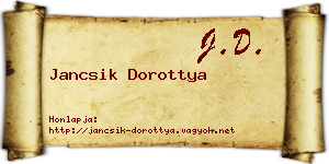Jancsik Dorottya névjegykártya