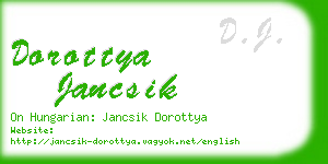 dorottya jancsik business card